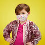 Masque en coton avec c&oelig;urs de conversation roses - Enfant petite taille,
