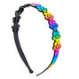 Rainbow Holographic Flower Headband,