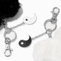 Best Friends Yin Yang Hearts Pom Pom Keychains - 2 Pack,