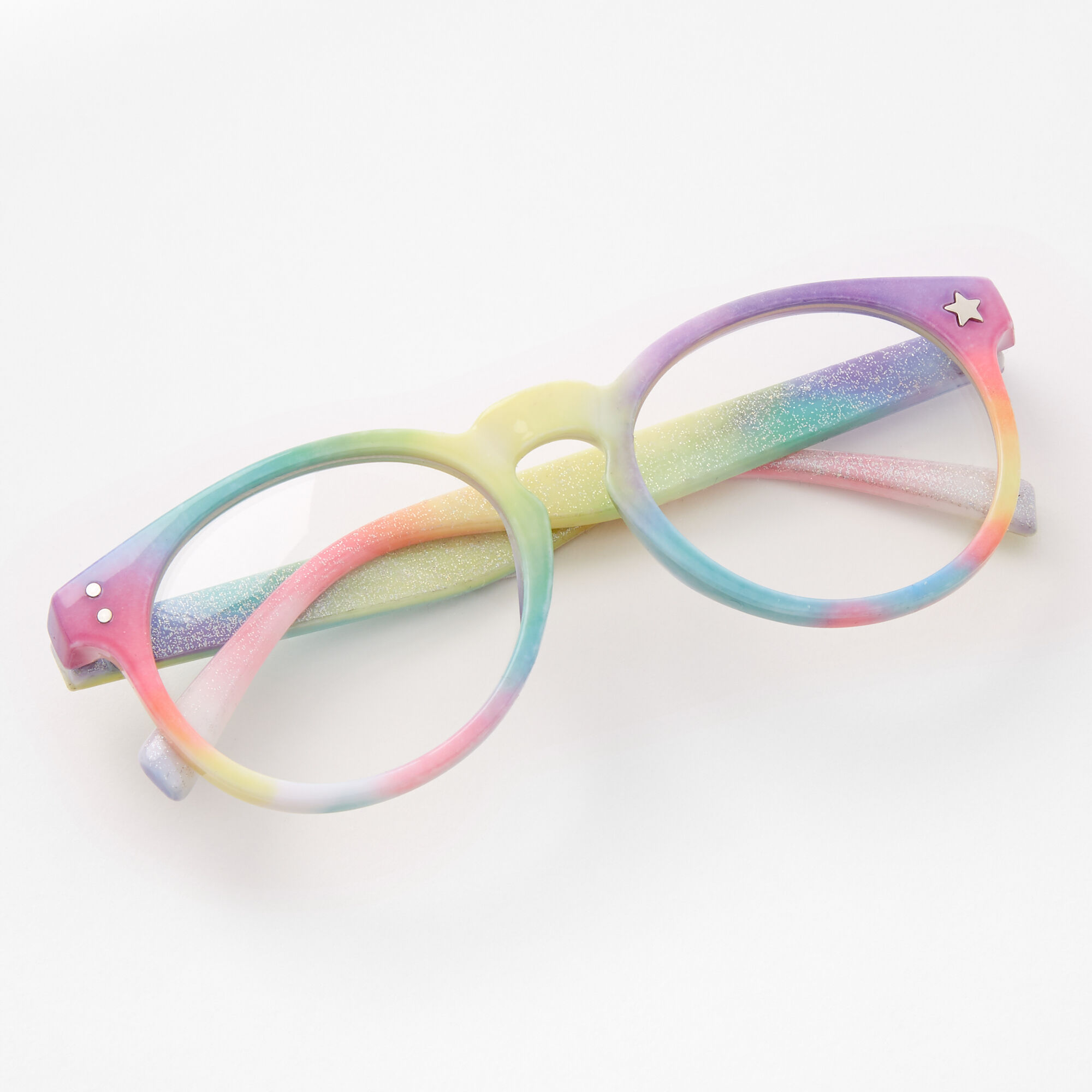 Claire's Club Star Clear Lens Rainbow Frames,