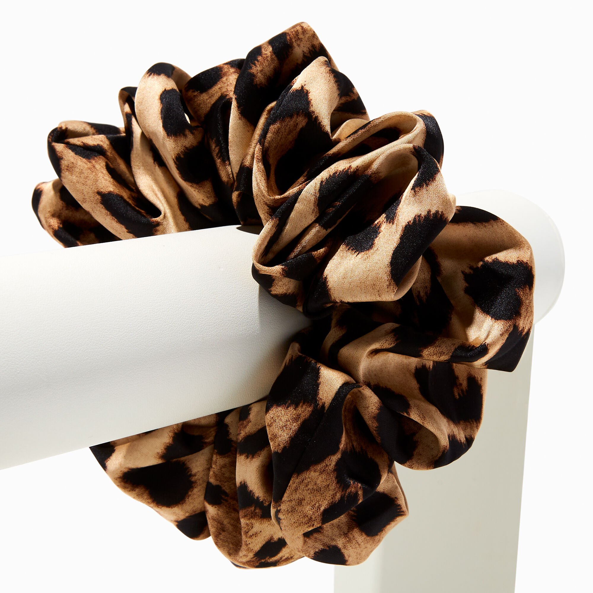 Neutral Cheetah Print Giant Hair Scrunchie,