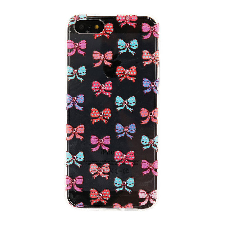 Clear Crystal Bows Phone Case Claire S