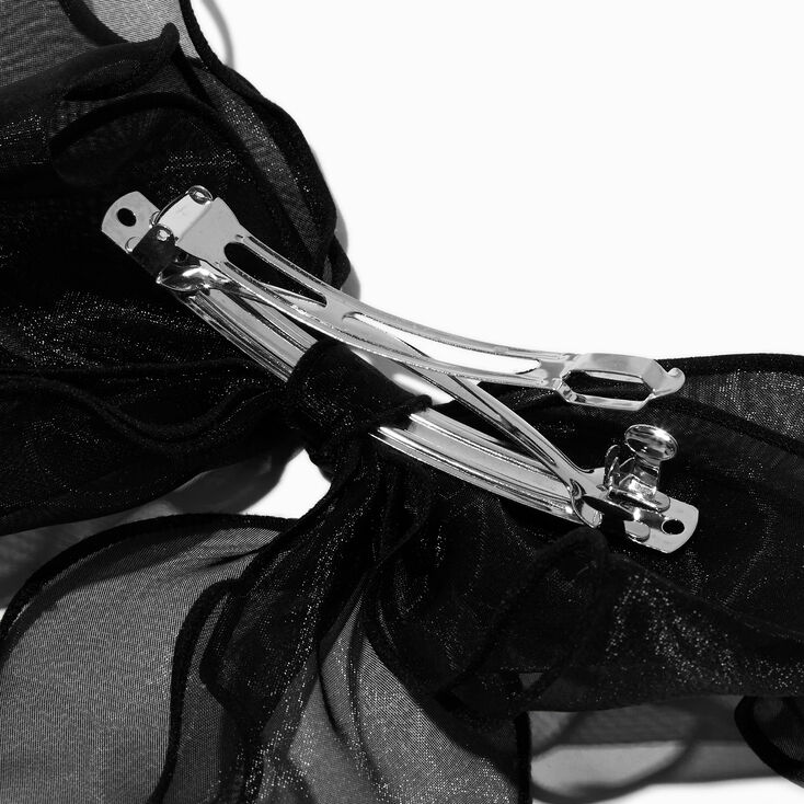 Black Fairy Long Tail Hair Bow Clip,