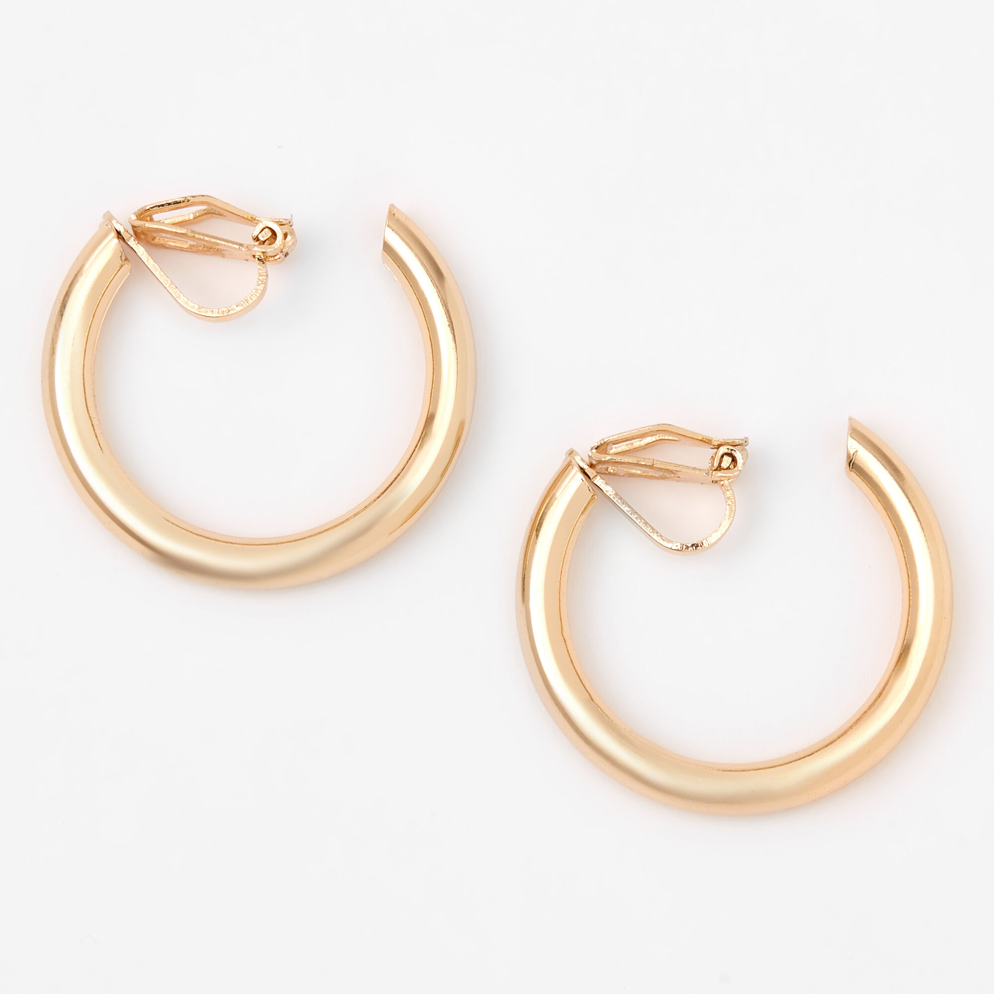 Clip on hoop earrings near me sale