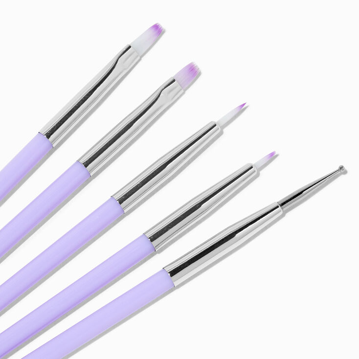 Purple Nail Art Brush Set - 5 Pack