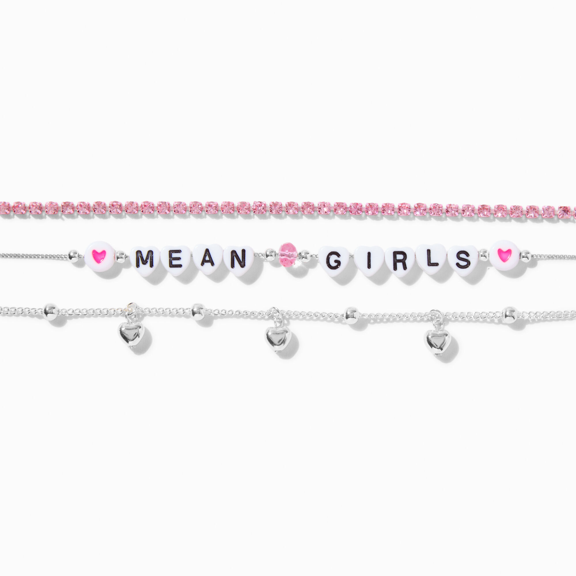 View Mean Girls X Claires Layered Choker Necklace Pink information
