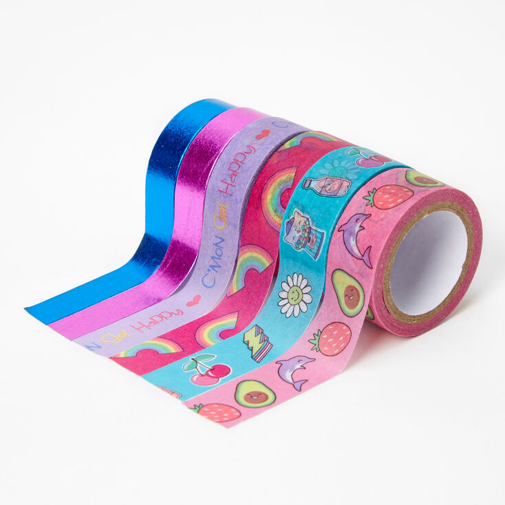 Claire's Rubans adhésifs « Washi Tape » « C'Mon Get Happy » - Lot de 6