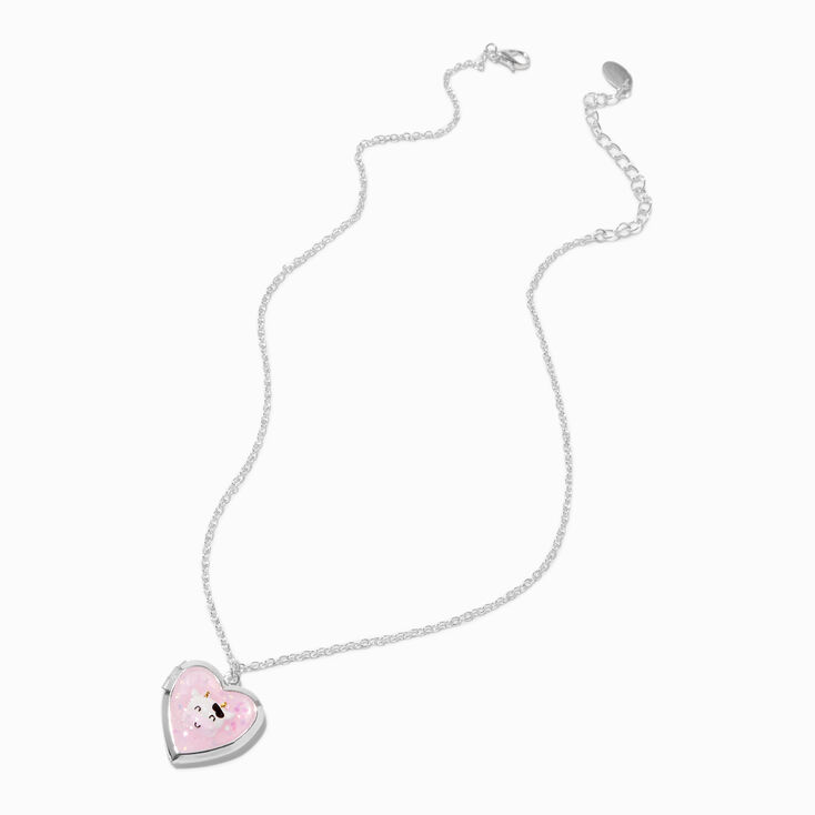 Cow Heart Locket Pendant Necklace,