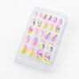 Glitter Rainbow Lava Stiletto Press On Vegan Faux Nail Set &#40;24 pack&#41;,