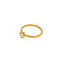 20G Gold-tone Stainless Steel Clear Crystal Nose Ring,
