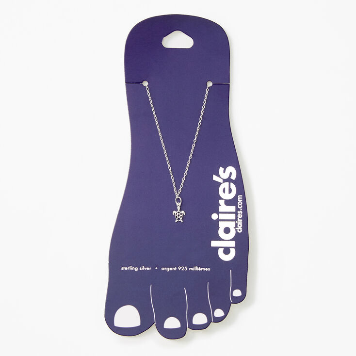 Sterling Silver Sea Turtle Chain Anklet,