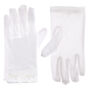 Claire&#39;s Club Satin Flower Girl Gloves - White,