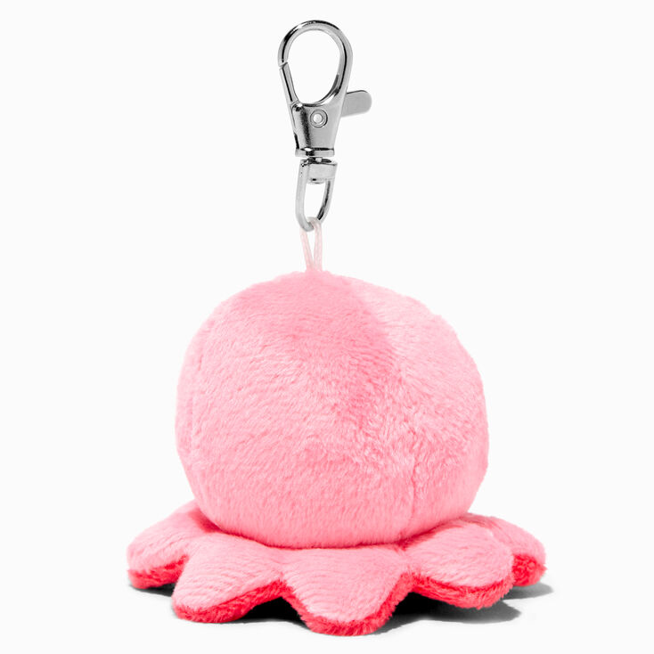 TeeTurtle&trade; Reversible Plushies Love Pink Octopus Keychain,