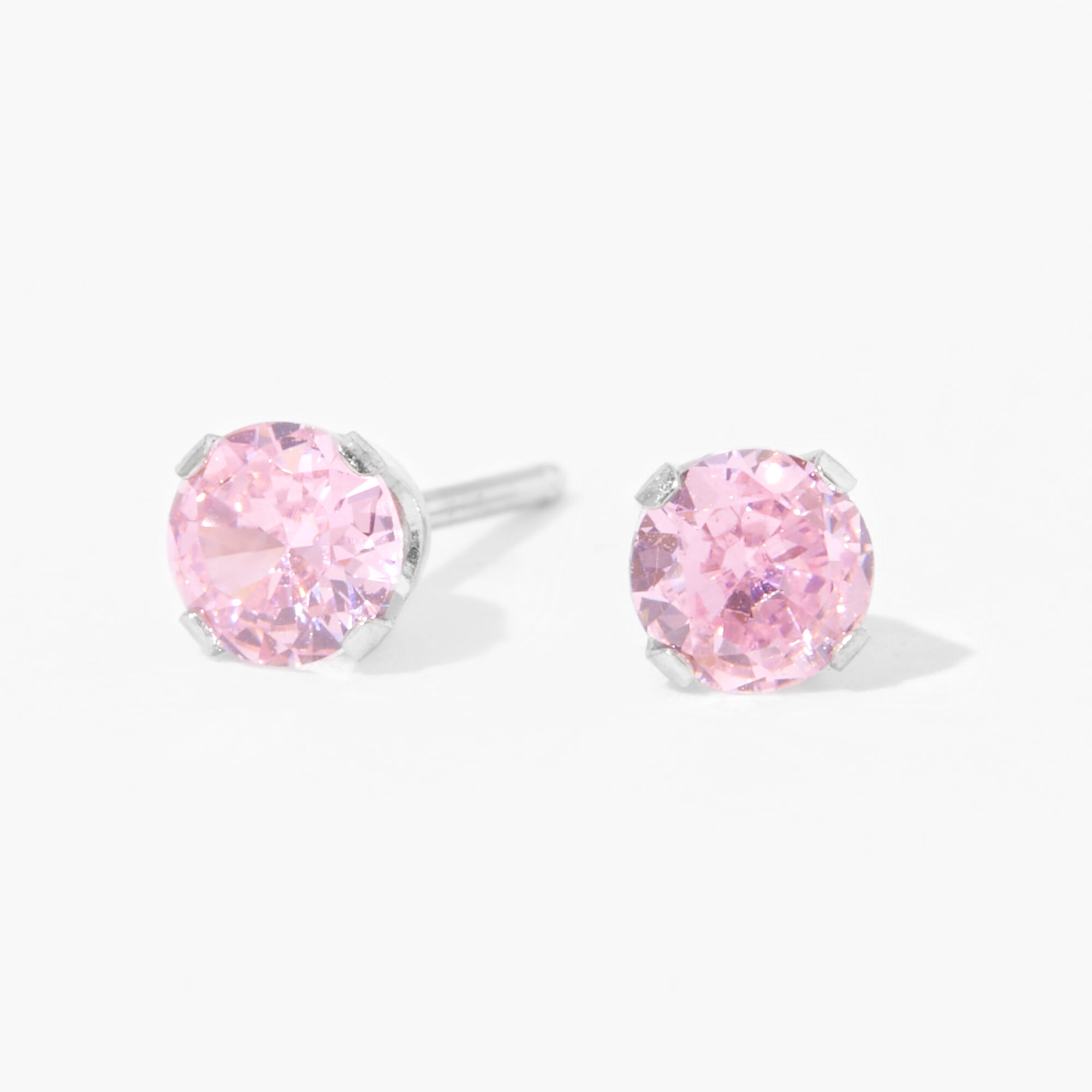 Pink Heart Cubic Zirconia Stud Earrings | Claire's US