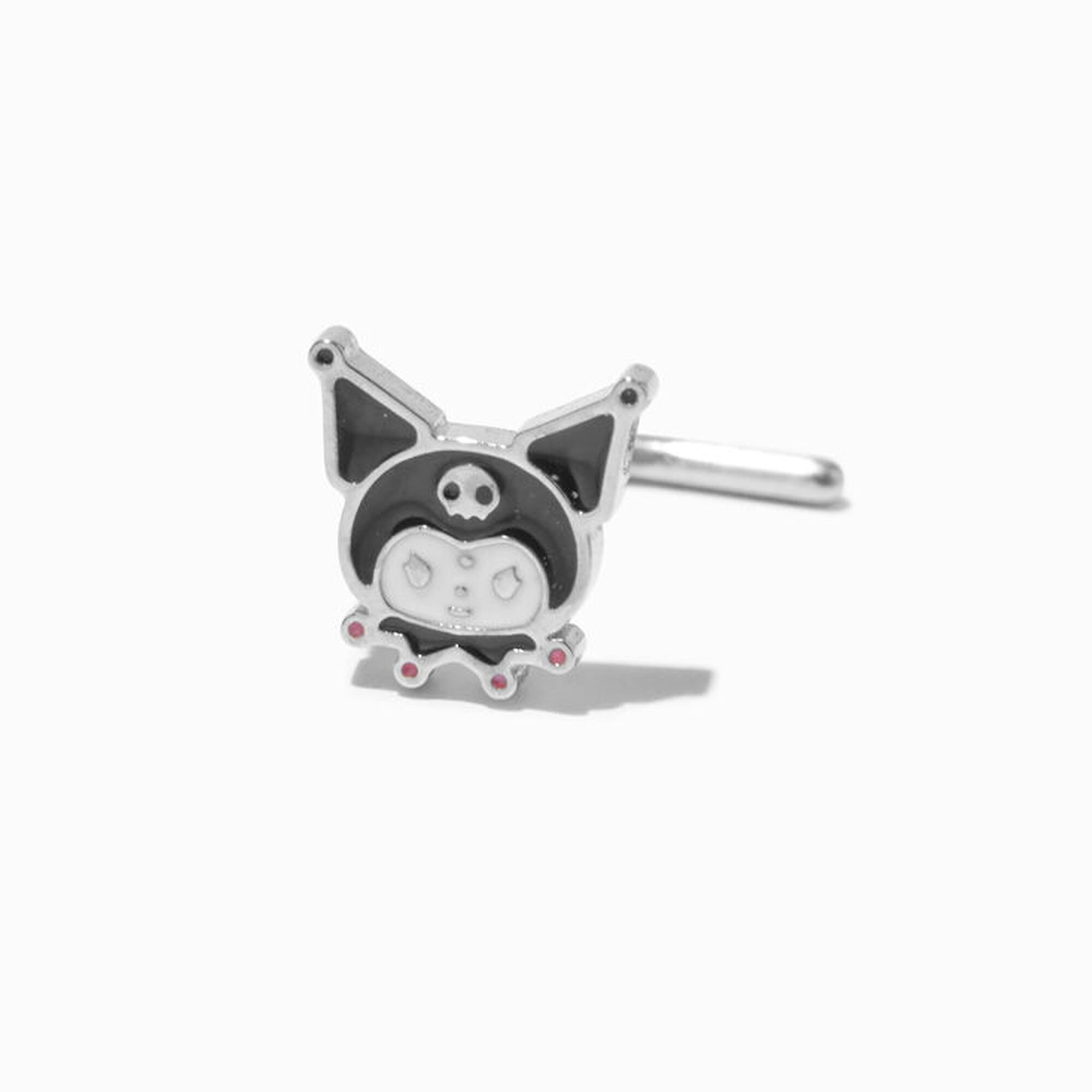 View Claires Kuromi Stainless Steel Enamel 20G Nose Stud Silver information