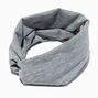 Marled Gray Wide Jersey Twisted Headwrap,