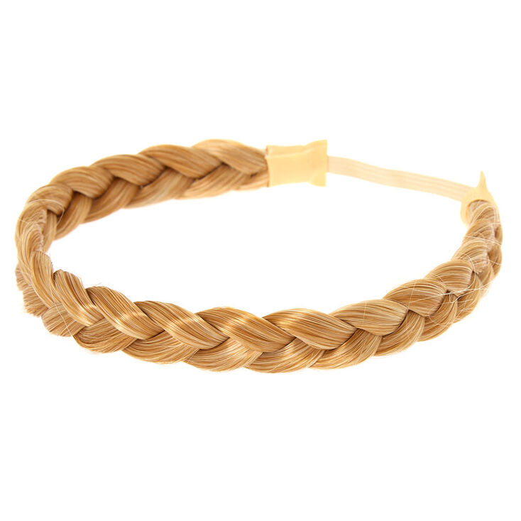 Claire's Bandeau avec tresse en cheveux synthétiques blonds