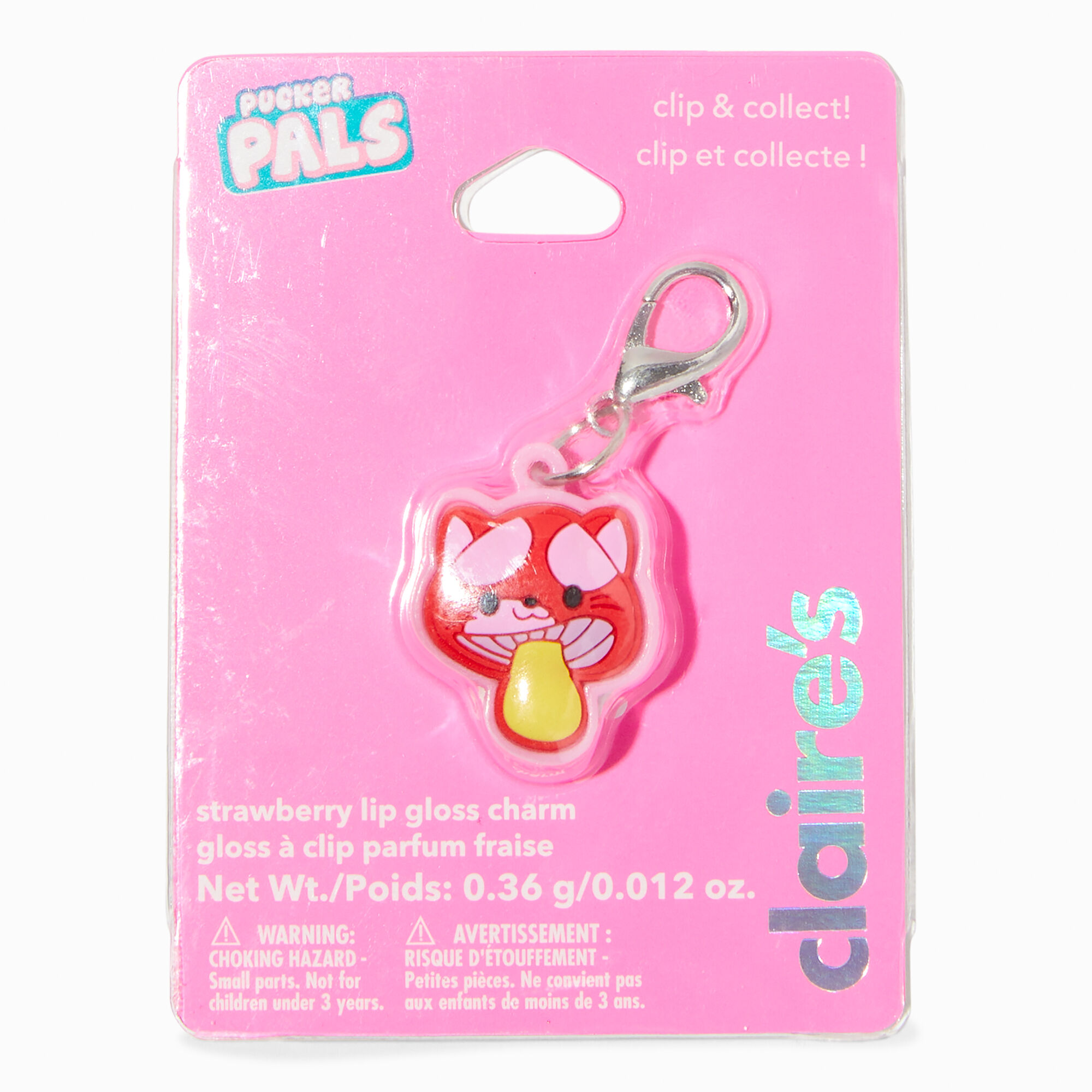 Pucker Pals Mushroom Cat Lip Gloss Charm,