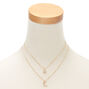 Gold-tone Celestial Pendant Necklaces - 2 Pack,