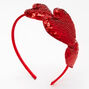 Puffy Hearts Reversible Sequin Headband - Red,