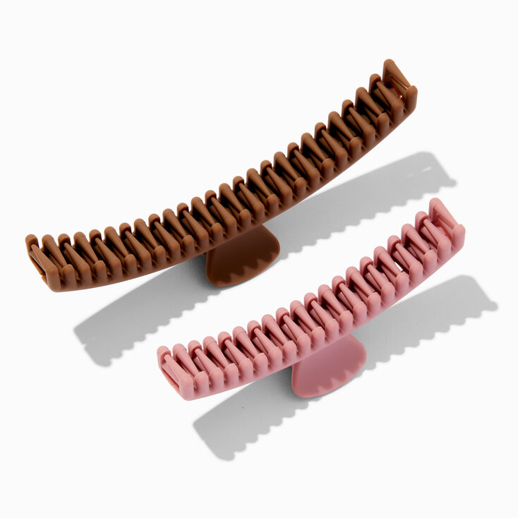 Matte Mauve Athletic Hair Claws - 2 Pack,