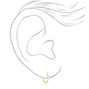Gold 10MM Textured Hoop Earrings,