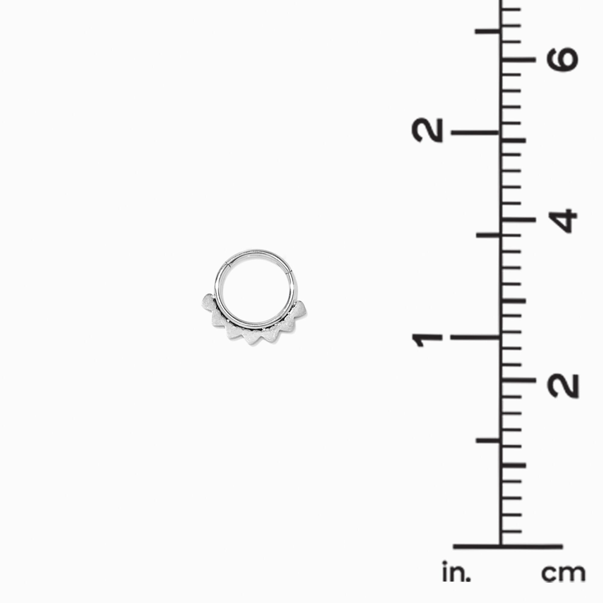 Silver 20G Fan Cartilage Clicker Earring,
