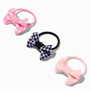 Claire&#39;s Club Pink Multi Pattern Bow Hair Ties - 10 Pack,