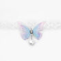 Butterfly Charm Clear Tattoo Choker Necklace,