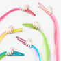 Lot de 6&nbsp;barrettes clic clac licorne avec m&egrave;che de cheveux synth&eacute;tiques pour enfants,