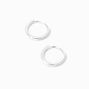 C LUXE by Claire&#39;s Sterling Silver Cubic Zirconia 10mm Clicker Hoop Earrings,