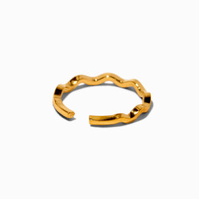 Gold-tone Stainless Steel Squiggly Toe Ring,