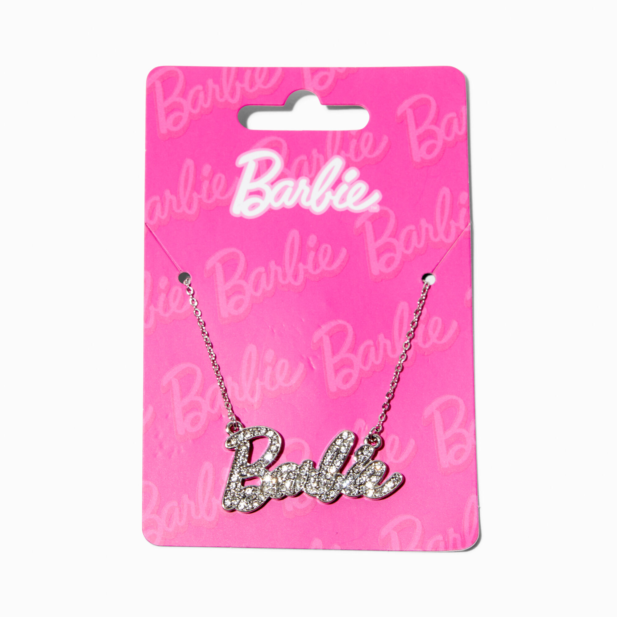 View Claires Barbie Logo Necklace Silver information