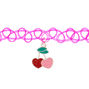 Claire&#39;s Club Cherry Heart Choker Necklace - Pink,