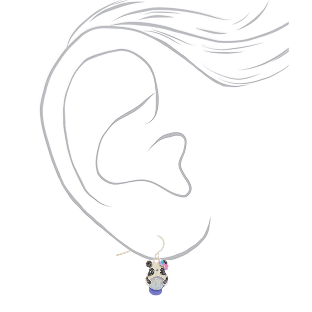 Iridescent Paige The Panda Drop Earrings,