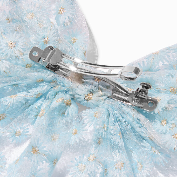 Blue Daisy Lace Hair Bow Clip,