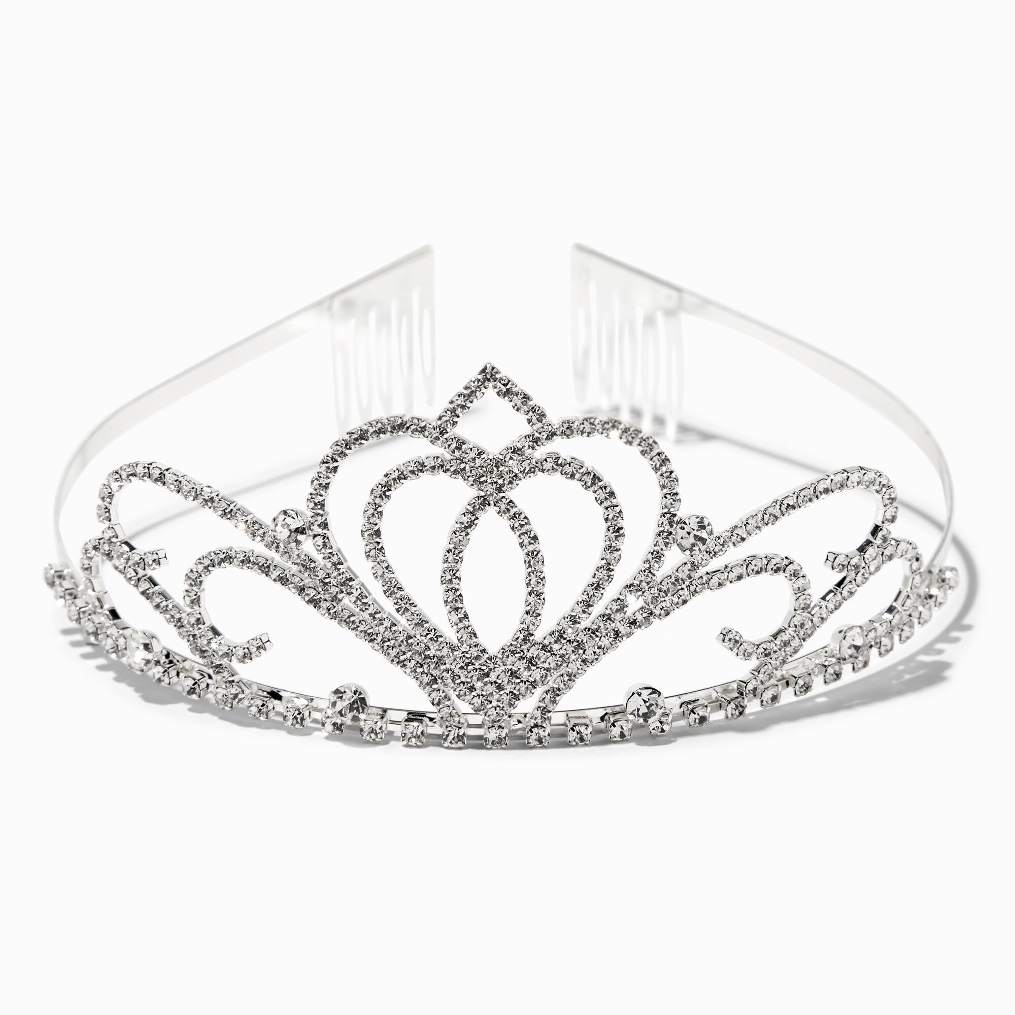 Silver-tone Crystal Andrea Tiara | Claire's