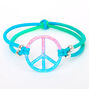 Glitter Peace Ombre Stretch Bracelet,