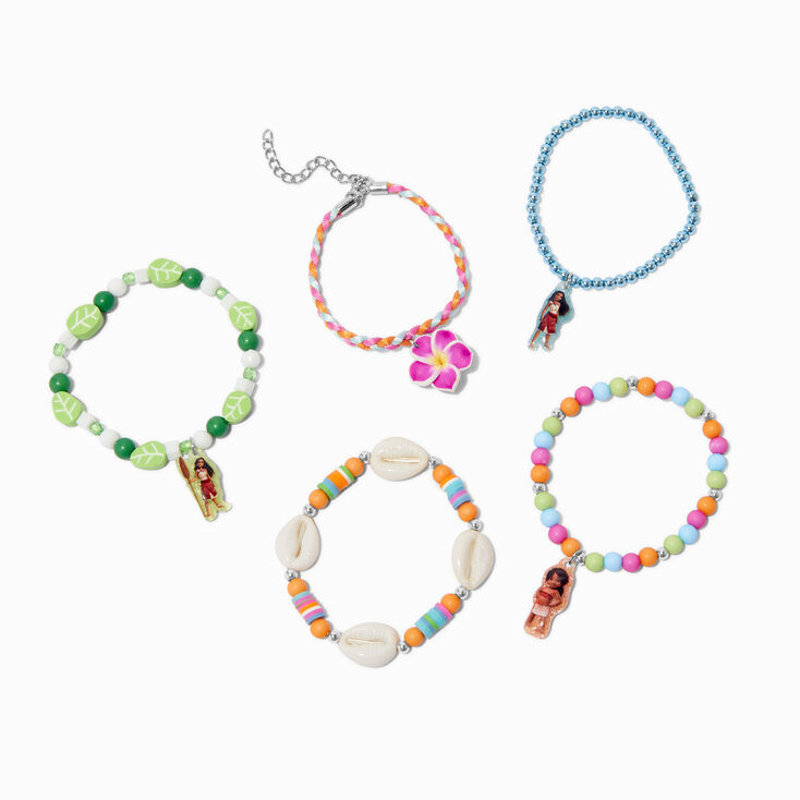 Disney Vaiana 2 Beaded Stretch Bracelets - 5 Pack,