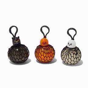 Claire&#39;s Exclusive Spooky Squishy Mesh Ball Fidget Toy Keyring,