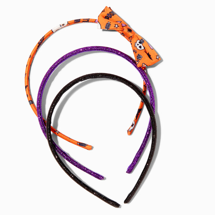 Halloween Bow &amp; Glitter Headbands - 3 Pack,