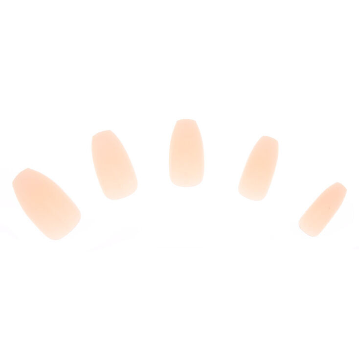 Faux ongles ballerine French manucure avec d&eacute;grad&eacute; de couleurs - Nude, lot de 24,