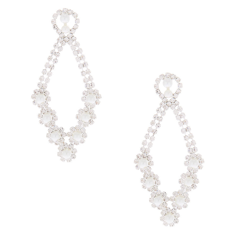 Big pearl sales earrings claire's