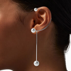 Manchette d&#39;oreille pendante goutte perle d&#39;imitation,