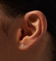 C LUXE by Claire&#39;s Sterling Silver Cubic Zirconia Mini Cross Stud Earrings,
