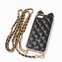 Black Cat Quilted Phone Case with Lanyard - Fits iPhone&reg; 6/7/8 SE,