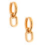 Gold 10MM Initial Huggie Hoop Earrings - U,