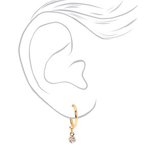 Gold Embellished Geometric Earrings Set - 6 Pack,