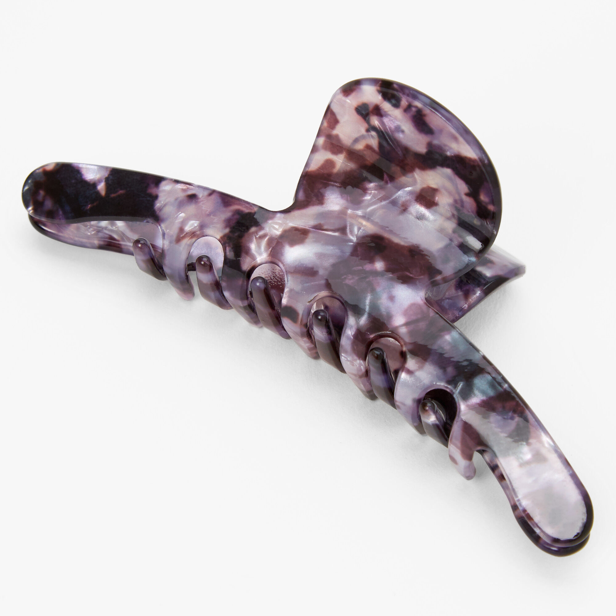 Claire's Pince à cheveux fine écaille de tortue de taille moyenne - Gris