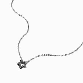 Silver-tone Open Crystal Pav&eacute; Star Pendant Necklace,